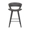 Armen Living Jagger Modern 26" Black Wood and Gray Faux Leather Counter Height Barstool LCJGBABLGR26 - alternate 3